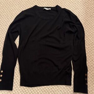 Zara Black sweater with Gold Button Details